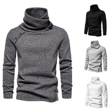 Load image into Gallery viewer, Men&#39;s Ribbed Knit Zipper Plain Stand Collar Pullover Sweater
