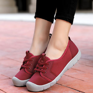 Women Casual Lace Up Shoes Color Blocking All Seasons Comfortable Spring And Autumn Shoes