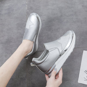 Stylish rhinestone thick sole casual shoes