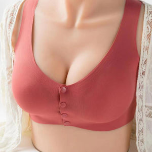 Women's wire-free ice silk comfortable bra