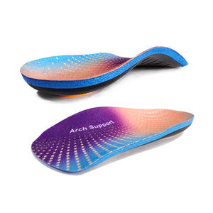 Shock-absorbing and pressure-permeable soft and comfortable half-size pad for flat feet