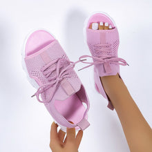 Load image into Gallery viewer, Summer new thick-soled flying woven soft-soled casual sandals
