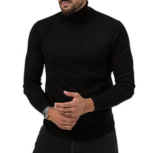 Load image into Gallery viewer, Men&#39;s Cotton Blend Turtle Neck Knitted Slim Sweater
