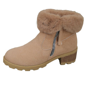 Women's Thick Heel Warm and Comfortable Martin Boots