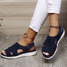 Cargar imagen en el visor de la galería, Women&#39;s New Summer Breathable Stretch Fly Weave Flat Casual Sandals
