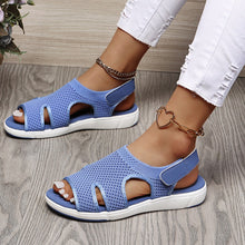 Cargar imagen en el visor de la galería, Women&#39;s New Summer Breathable Stretch Fly Weave Flat Casual Sandals
