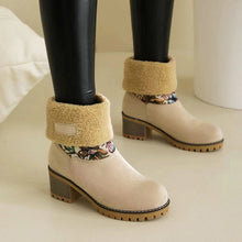 Load image into Gallery viewer, Women&#39;s warm thick sole high heel snow boots
