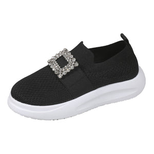 Women's Mesh Rhinestone Thick Sole Casual Shoes