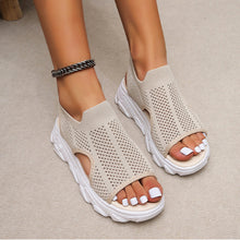 Load image into Gallery viewer, Women&#39;s Knitted Elastic Platform Casual Sandals

