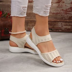 Casual Comfortable Wide Width Breathable Mesh Fish Mouth Sport Women Sandals 2024 Summer