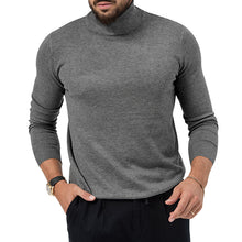 Load image into Gallery viewer, Men&#39;s Cotton Blend Turtle Neck Knitted Slim Sweater
