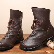 Load image into Gallery viewer, New winter low heel warm short boots
