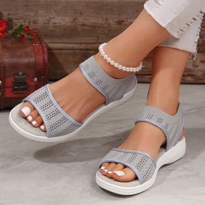 Casual Comfortable Wide Width Breathable Mesh Fish Mouth Sport Women Sandals 2024 Summer