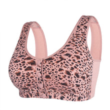 Load image into Gallery viewer, Leopard print soft cotton button-front bra
