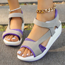 Load image into Gallery viewer, Sandals Women&#39;s Summer New Middle Heel Muffin Wedge Heel Fish Mouth Heel Women&#39;s Sandals
