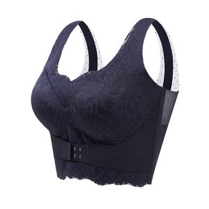 Women's Front Button Adjustable Seamless Sports Bra