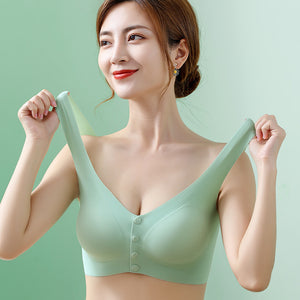 Women's wire-free ice silk comfortable bra