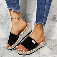 Load image into Gallery viewer, Women&#39;s summer new thick-soled wedge slippers
