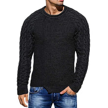 Load image into Gallery viewer, Mens Slim Fit Crew Neck Thick Sweaters Color Block Big and Tall Knit Pullovers
