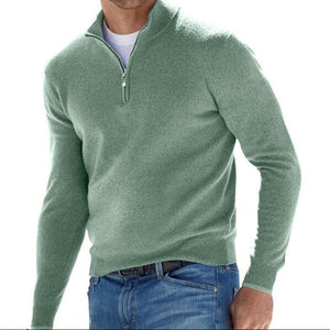 Mens Long Sleeve Polo Shirts Casual Zipper Golf Shirts Fashion V-Neck Wool Blend Athletic Tennis T-Shirt Tops