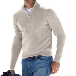 Mens Long Sleeve Polo Shirts Casual Zipper Golf Shirts Fashion V-Neck Wool Blend Athletic Tennis T-Shirt Tops