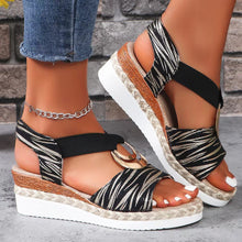 Cargar imagen en el visor de la galería, Women Summer Wedge Fish Mouth Roman Sandals
