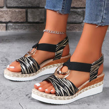 Cargar imagen en el visor de la galería, Women Summer Wedge Fish Mouth Roman Sandals
