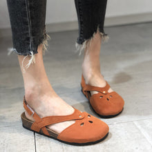 Cargar imagen en el visor de la galería, Fashion Large Size Summer Simple And Elegant Women&#39;s Back Hollow Flat Sandals
