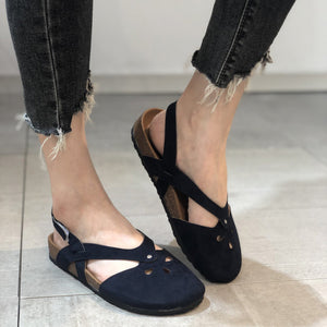 Fashion Large Size Summer Simple And Elegant Women's Back Hollow Flat Sandals