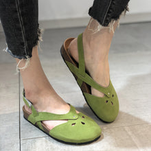 Cargar imagen en el visor de la galería, Fashion Large Size Summer Simple And Elegant Women&#39;s Back Hollow Flat Sandals
