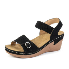 Load image into Gallery viewer, Women&#39;s square wedge comfortable sandals
