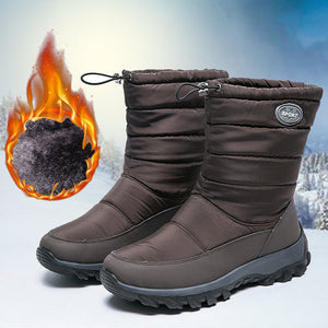 Winter Women's Fleece Warm Mid Calf Snow Boots