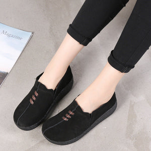 Round toe fly woven mesh thick sole ladies casual shoes