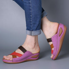 Load image into Gallery viewer, Ladies Summer Wedge Slippers
