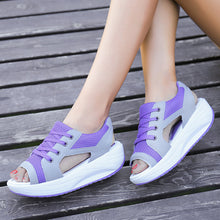 Load image into Gallery viewer, Women&#39;s Mesh Wedge Breathable Casual Sandals
