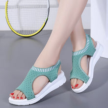Cargar imagen en el visor de la galería, Women&#39;s Breathable Elastic Band Thick Sole Mesh Sports Sandals
