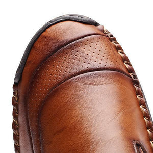 2024 Men Hand Stitching Zipper Slip-ons Shoes