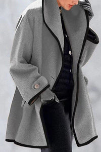 warm loose-fit tweed coat