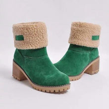 Cargar imagen en el visor de la galería, Women&#39;s Chunky Heel Round Toe Snow Boots
