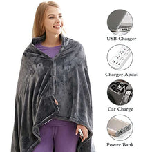 Cargar imagen en el visor de la galería, Electric Heated Outer Blanket Heated Shawl
