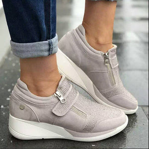 2024 Spring Rhinestone Thick Sole Velcro Casual Sneakers