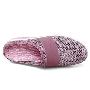 Sursell Women Daily Fly Knit Fabric Summer Air Cushion Mule Slippers
